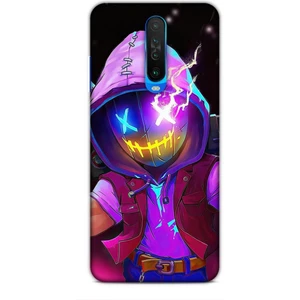 Xiaomi Poco X2 Kılıf Caliburn 19 Maskeli Pembe Tam Koruma Kılıf