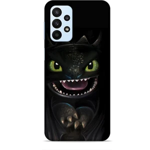 Samsung Galaxy A23 4g Kılıf Caliburn 30 Kara Ejderha Kenarları Şeffaf Kapak