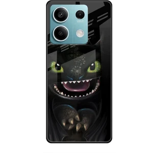 Xiaomi Redmi Note 13 4g Kılıf Caliburn 30 Kara Ejderha Kenarları Şeffaf Kapak