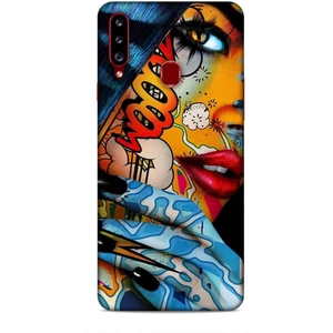 Samsung Galaxy A20S Kılıf Caliburn 17 Dövme Yumuşak Kılıf