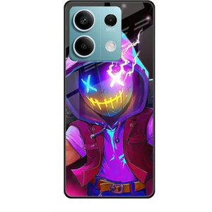 Xiaomi Redmi Note 13 4g Kılıf Caliburn 19 Maskeli Pembe Tam Koruma Kılıf