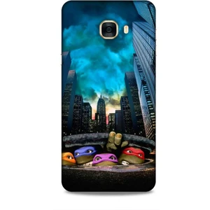 Samsung Galaxy C7 Kılıf Caliburn 11 Ninja Kablumbağalar 4K Baskılı Kılıf