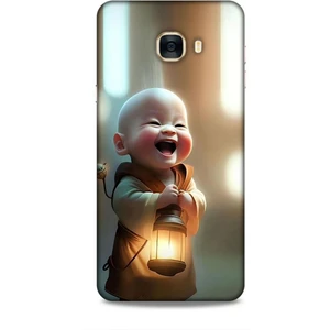 Samsung Galaxy C7 Kılıf Caliburn 27 Asya Bebek Lazer Kesim Silikon