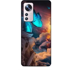 Xiaomi 13 Lite Kılıf Caliburn 4 Mavi Kelebek Silikon Kılıf