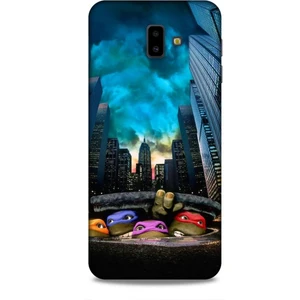 Samsung Galaxy J6 Plus Kılıf Caliburn 11 Ninja Kablumbağalar 4K Baskılı Kılıf