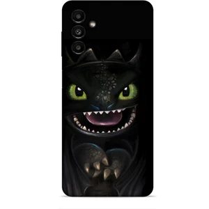 Samsung Galaxy A13 5g Kılıf Caliburn 30 Kara Ejderha Kenarları Şeffaf Kapak