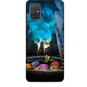 Samsung Galaxy A71 Kılıf Caliburn 11 Ninja Kablumbağalar 4K Baskılı Kılıf