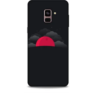 Samsung Galaxy A8 Plus 2018 Kılıf Caliburn 13 Kızıl Ay Case Kapak