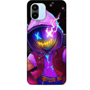 Xiaomi Redmi A1 Kılıf Caliburn 19 Maskeli Pembe Tam Koruma Kılıf