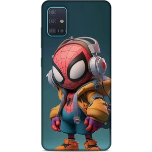 Samsung Galaxy A51 Kılıf Caliburn 25 Spiderman Bebek Soyulmayan Kılıf