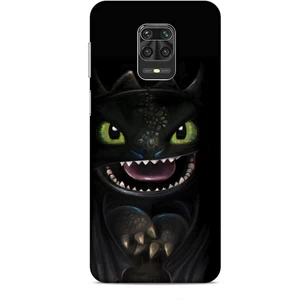 Xiaomi Redmi Note 9 Pro Kılıf Caliburn 30 Kara Ejderha Kenarları Şeffaf Kapak