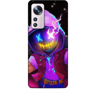 Xiaomi 12 Pro Kılıf Caliburn 19 Maskeli Pembe Tam Koruma Kılıf