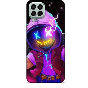 Samsung Galaxy M33 Kılıf Caliburn 19 Maskeli Pembe Tam Koruma Kılıf