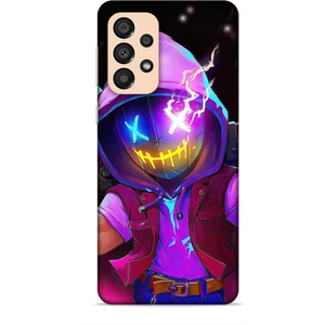 Samsung Galaxy A34 5g Kılıf Caliburn 19 Maskeli Pembe Tam Koruma Kılıf