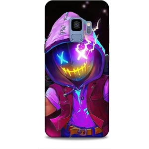 Samsung Galaxy S9 Kılıf Caliburn 19 Maskeli Pembe Tam Koruma Kılıf