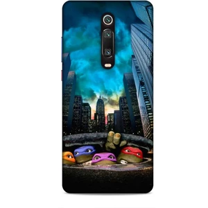 Xiaomi Mi 9t Kılıf Caliburn 11 Ninja Kablumbağalar 4K Baskılı Kılıf