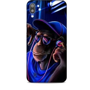 Samsung Galaxy M10 Kılıf Caliburn 20 Maymun Mavi Renkli Kılıf