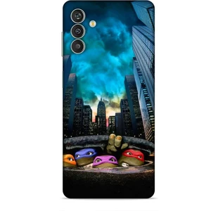 Samsung Galaxy M13 Kılıf Caliburn 11 Ninja Kablumbağalar 4K Baskılı Kılıf