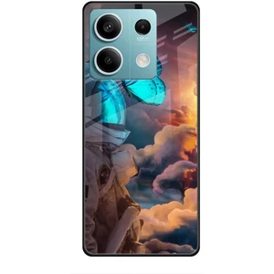 Xiaomi Redmi Note 13 4g Kılıf Caliburn 4 Mavi Kelebek Silikon Kılıf