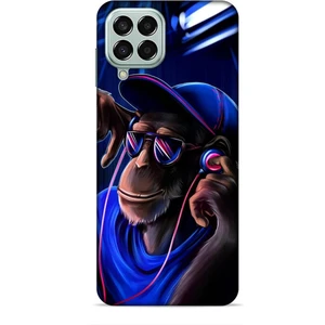 Samsung Galaxy M33 Kılıf Caliburn 20 Maymun Mavi Renkli Kılıf