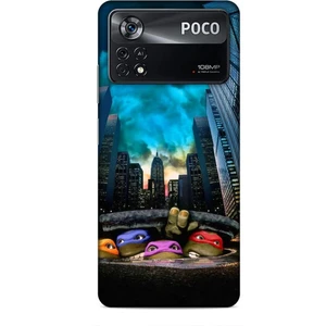 Xiaomi Poco X4 Pro 5g Kılıf Caliburn 11 Ninja Kablumbağalar 4K Baskılı Kılıf