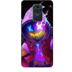 Xiaomi Redmi Note 9 Kılıf Caliburn 19 Maskeli Pembe Tam Koruma Kılıf