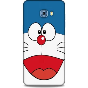 Samsung Galaxy C5 Pro Kılıf Caliburn 22 Mavi Beyaz Kap