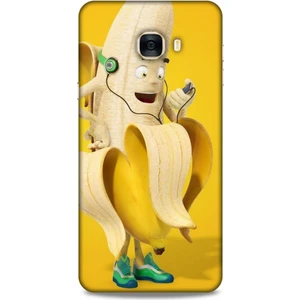 Samsung Galaxy C7 Kılıf Caliburn 21 Muz Sarı Darbe Önleyici Kapak