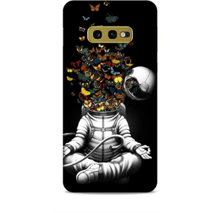 Samsung Galaxy S10E Kılıf Caliburn 1 Astronot ve Kelebekler Telefon Kılıfı
