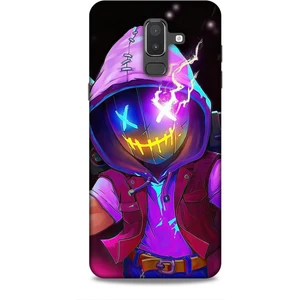 Samsung Galaxy J8 Kılıf Caliburn 19 Maskeli Pembe Tam Koruma Kılıf