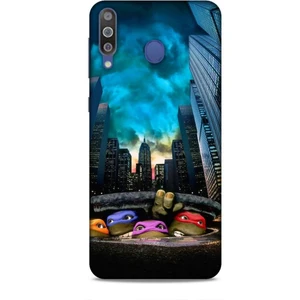 Samsung Galaxy M30 Kılıf Caliburn 11 Ninja Kablumbağalar 4K Baskılı Kılıf