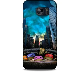 Samsung Galaxy S7 Edge Kılıf Caliburn 11 Ninja Kablumbağalar 4K Baskılı Kılıf