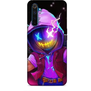 Realme 6 Pro Kılıf Caliburn 19 Maskeli Pembe Tam Koruma Kılıf