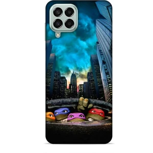 Samsung Galaxy M33 Kılıf Caliburn 11 Ninja Kablumbağalar 4K Baskılı Kılıf