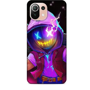 Xiaomi 11 Lite 5g Kılıf Caliburn 19 Maskeli Pembe Tam Koruma Kılıf
