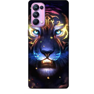 Oppo Reno 5 Pro Kılıf Caliburn 12 Aslan Colorful Tasarım Kılıf
