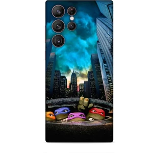 Samsung Galaxy S22 Ultra Kılıf Caliburn 11 Ninja Kablumbağalar 4K Baskılı Kılıf