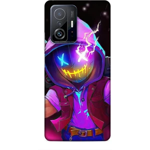 Xiaomi 11T Kılıf Caliburn 19 Maskeli Pembe Tam Koruma Kılıf