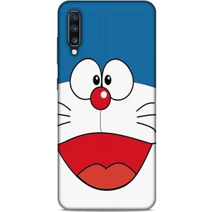 Samsung Galaxy A70S Kılıf Caliburn 22 Mavi Beyaz Kap