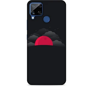 Realme C15 Kılıf Caliburn 13 Kızıl Ay Case Kapak