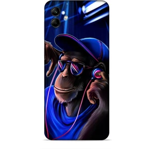 Samsung Galaxy A04 Kılıf Caliburn 20 Maymun Mavi Renkli Kılıf