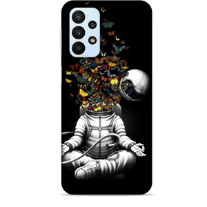 Samsung Galaxy A23 4g Kılıf Caliburn 1 Astronot ve Kelebekler Telefon Kılıfı