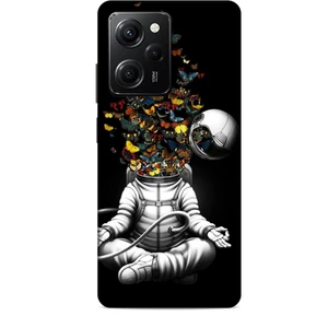 Tecno Spark Go 2024 Kılıf Caliburn 1 Astronot ve Kelebekler Telefon Kılıfı