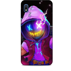 Samsung Galaxy A10 Kılıf Caliburn 19 Maskeli Pembe Tam Koruma Kılıf