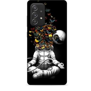 Samsung Galaxy A52S Kılıf Caliburn 1 Astronot ve Kelebekler Telefon Kılıfı