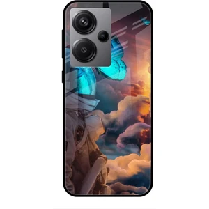 Xiaomi Redmi Note 13 Pro Plus 5g Kılıf Caliburn 4 Mavi Kelebek Silikon Kılıf