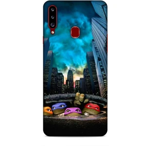 Samsung Galaxy A20S Kılıf Caliburn 11 Ninja Kablumbağalar 4K Baskılı Kılıf