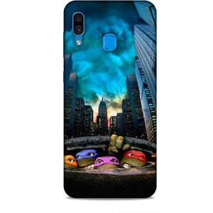 Samsung Galaxy A30 Kılıf Caliburn 11 Ninja Kablumbağalar 4K Baskılı Kılıf