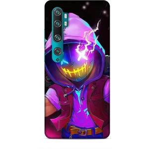 Xiaomi Mi Note 10 Kılıf Caliburn 19 Maskeli Pembe Tam Koruma Kılıf