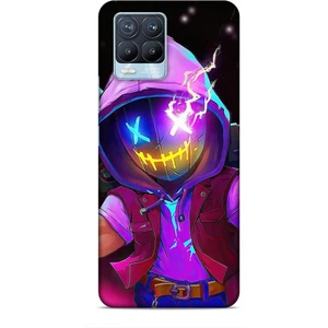 Realme 8 Pro Kılıf Caliburn 19 Maskeli Pembe Tam Koruma Kılıf